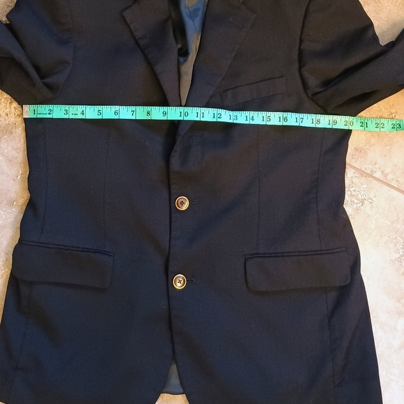Men's Joseph & Feiss Navy Blue Blazer - Size 38 Short Classic Fit - 100% Wool - Picture 7 of 12